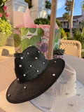 Sparkle Lalita Panama Hat - Black